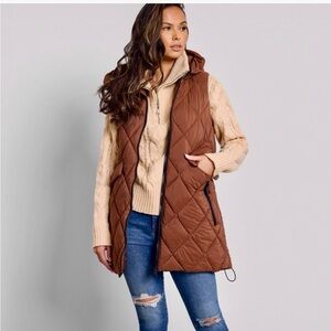 Sam Edelman Quilted long vest - size Large -Excellent condition